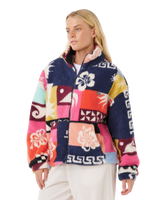 The Rip Curl Womens Keepsakes From Waikiki Polar Fleece Jacket in Multi Colour
