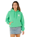 The Rip Curl Womens Surf Puff Heritage Hoodie in Green