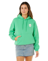 The Rip Curl Womens Surf Puff Heritage Hoodie in Green