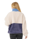 The Rip Curl Womens Block Party Polar Fleece Jacket in Blue