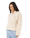 The Rip Curl Sunset 1/4 Zip Fleece Jacket in Bone | Available at Anns Cottage