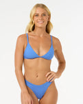 The Rip Curl Womens Premium Surf Fixed Tri Bikini Top in Ocean
