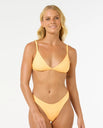 The Rip Curl Womens Premium Surf Fixed Tri Bikini Top in Mango