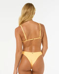 The Rip Curl Womens Premium Surf Fixed Tri Bikini Top in Mango