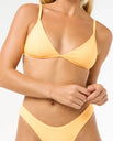 The Rip Curl Womens Premium Surf Fixed Tri Bikini Top in Mango