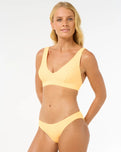 The Rip Curl Womens Premium Surf Cheeky Bikini Bottoms in Mango