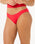 The Rip Curl Womens Premium Surf Cheeky Bikini Bottoms in Hibiscus Red