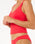 The Rip Curl Womens Premium Surf Cheeky Bikini Bottoms in Hibiscus Red