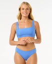 The Rip Curl Womens Premium Surf D-DD Crop Bikini Top in Ocean