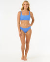 The Rip Curl Womens Premium Surf D-DD Crop Bikini Top in Ocean