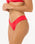 The Rip Curl Womens Premium Surf Skimpy Hipster Bikini Bottoms in Hibiscus Red