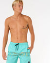 The Rip Curl Mens Framed Volley Update Shorts in Aqua