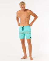 The Rip Curl Mens Framed Volley Update Shorts in Aqua