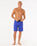 The Rip Curl Mens Mirage Burner Raw Energy Boardshorts in Wild Berry