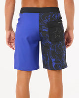 The Rip Curl Mens Mirage Burner Raw Energy Boardshorts in Wild Berry