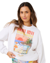 Hayley O Oversized Drop Shoulder Sweatshirt in Optical White