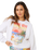 Hayley O Oversized Drop Shoulder Sweatshirt in Optical White