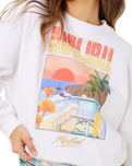 Hayley O Oversized Drop Shoulder Sweatshirt in Optical White