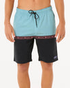 The Rip Curl Mens Raw Energy Split Volley Shorts in Black