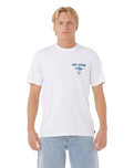 The Rip Curl Mens Fade Out Icon T-Shirt in White
