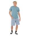 Fade Out Icon T-Shirt in Storm Blue