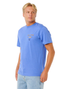 The Rip Curl Mens Fade Out Icon T-Shirt in Blue Haze
