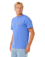 The Rip Curl Mens Fade Out Icon T-Shirt in Blue Haze