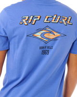 The Rip Curl Mens Fade Out Icon T-Shirt in Blue Haze