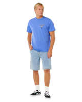 The Rip Curl Mens Fade Out Icon T-Shirt in Blue Haze