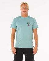 The Rip Curl Mens Search Icon T-Shirt in Blue Lagoon