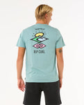 The Rip Curl Mens Search Icon T-Shirt in Blue Lagoon