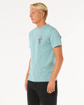 The Rip Curl Mens Search Icon T-Shirt in Blue Lagoon