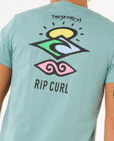 The Rip Curl Mens Search Icon T-Shirt in Blue Lagoon