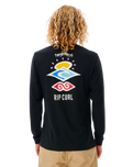 Search Icon Long Sleeve T-Shirt in Black