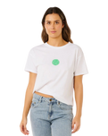 The Rip Curl Womens Icons Of Surf T-Shirt in Optical White