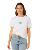 The Rip Curl Womens Icons Of Surf T-Shirt in Optical White