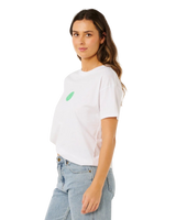 The Rip Curl Womens Icons Of Surf T-Shirt in Optical White