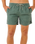 Offset Washed Volley Shorts in Moss