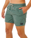 Offset Washed Volley Shorts in Moss