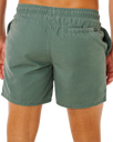 Offset Washed Volley Shorts in Moss