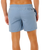 Offset Washed Volley Shorts in Faded Denim
