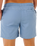 Offset Washed Volley Shorts in Faded Denim