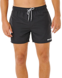 Streamline Offset Volley Shorts in Black