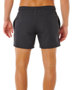 Streamline Offset Volley Shorts in Black