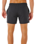 Streamline Offset Volley Shorts in Black