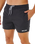 Streamline Offset Volley Shorts in Black