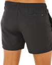 Streamline Offset Volley Shorts in Black