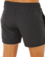 Streamline Offset Volley Shorts in Black