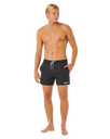 Streamline Offset Volley Shorts in Black