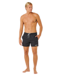 Streamline Offset Volley Shorts in Black
